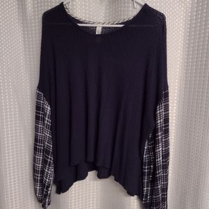 Women's Oversized Long Sleeve honeyme blouse Size Large